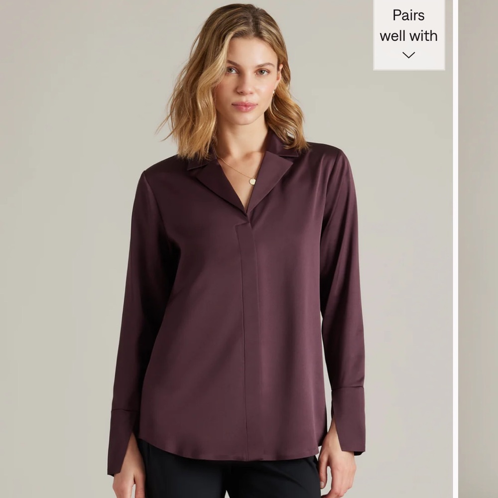 Rhone Party Blouse Brown Berry
